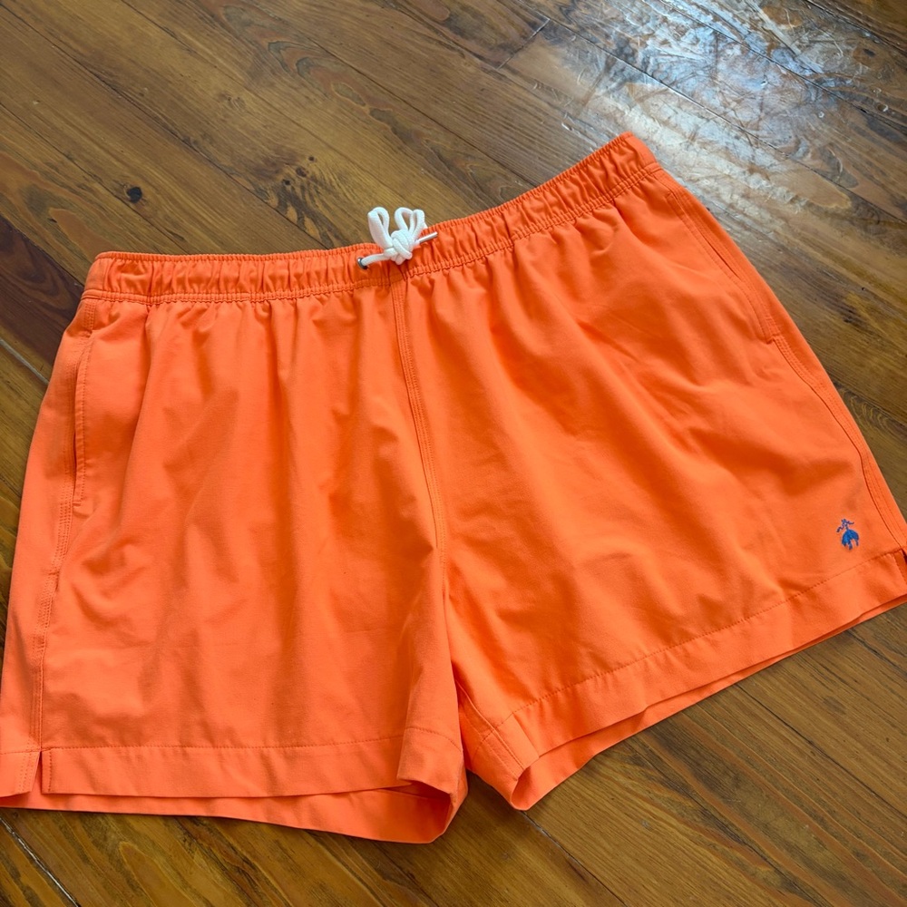 Brooks‎ Brothers NEW Swim Trunks Shorts Orange Size XXL NWOT